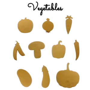 Bonjoy Vegetable Shapes Cutouts - Set of 10