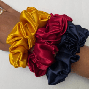 Celebration - Satin XL Scrunchies on hand