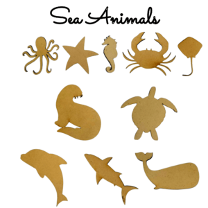 Bonjoy Sea Animals Cutouts - Set of 10