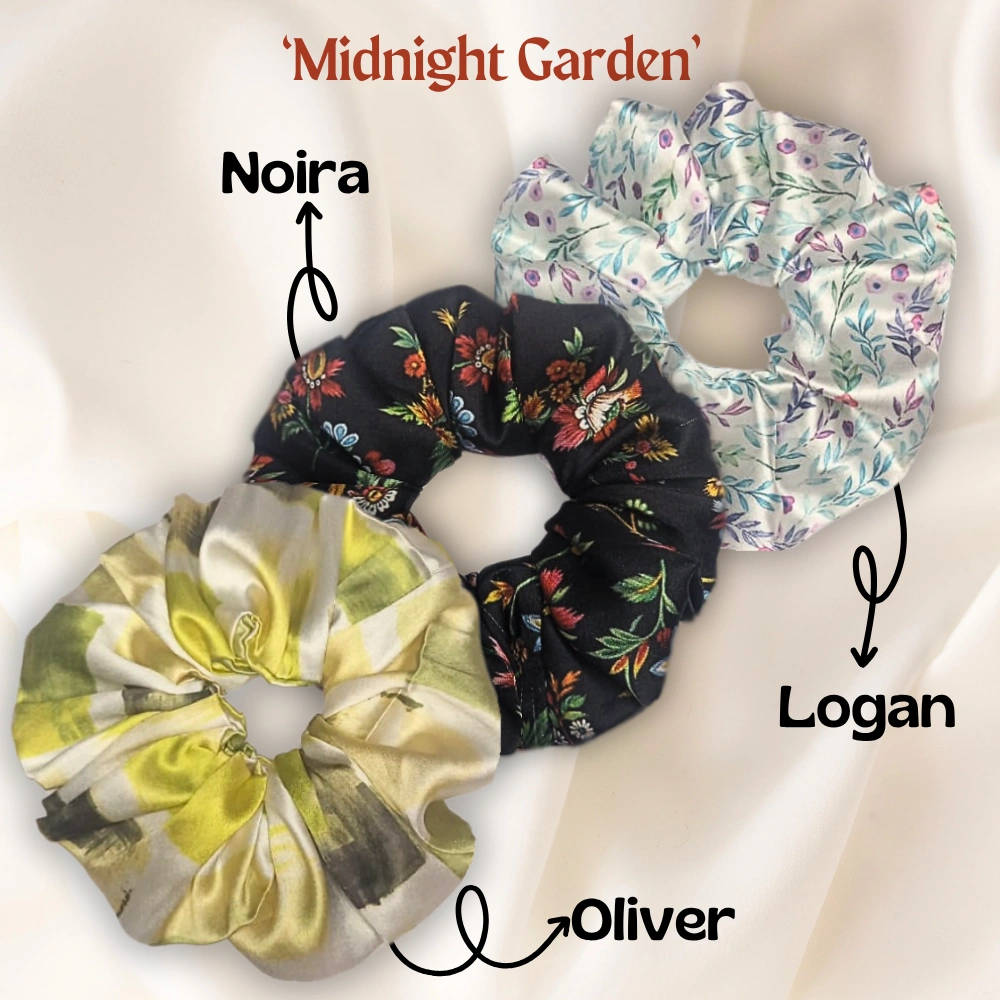 Logan Noira Oliver - Midnight Garden - Meet Our Scrunchies - Introduction