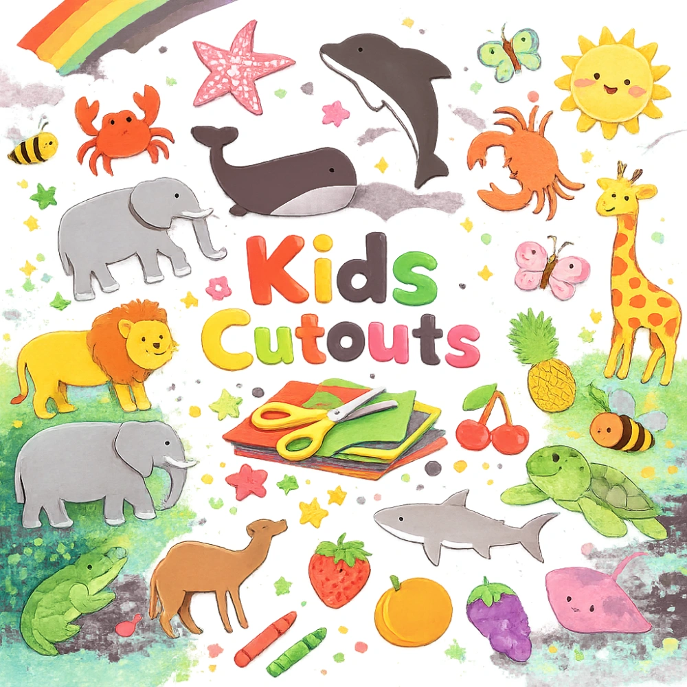 Kids MDF Cutouts for Arts and Craft - Bonjoy Fashion and Decor