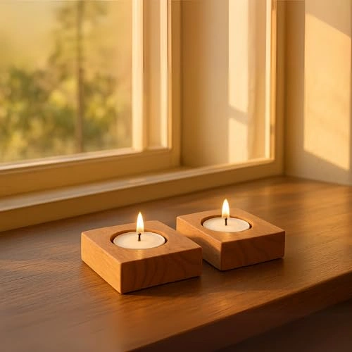 Square Shape Candle Stand - 3 X 3 inch_1
